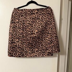 J. Crew Collection Leopard Print A-Line Skirt